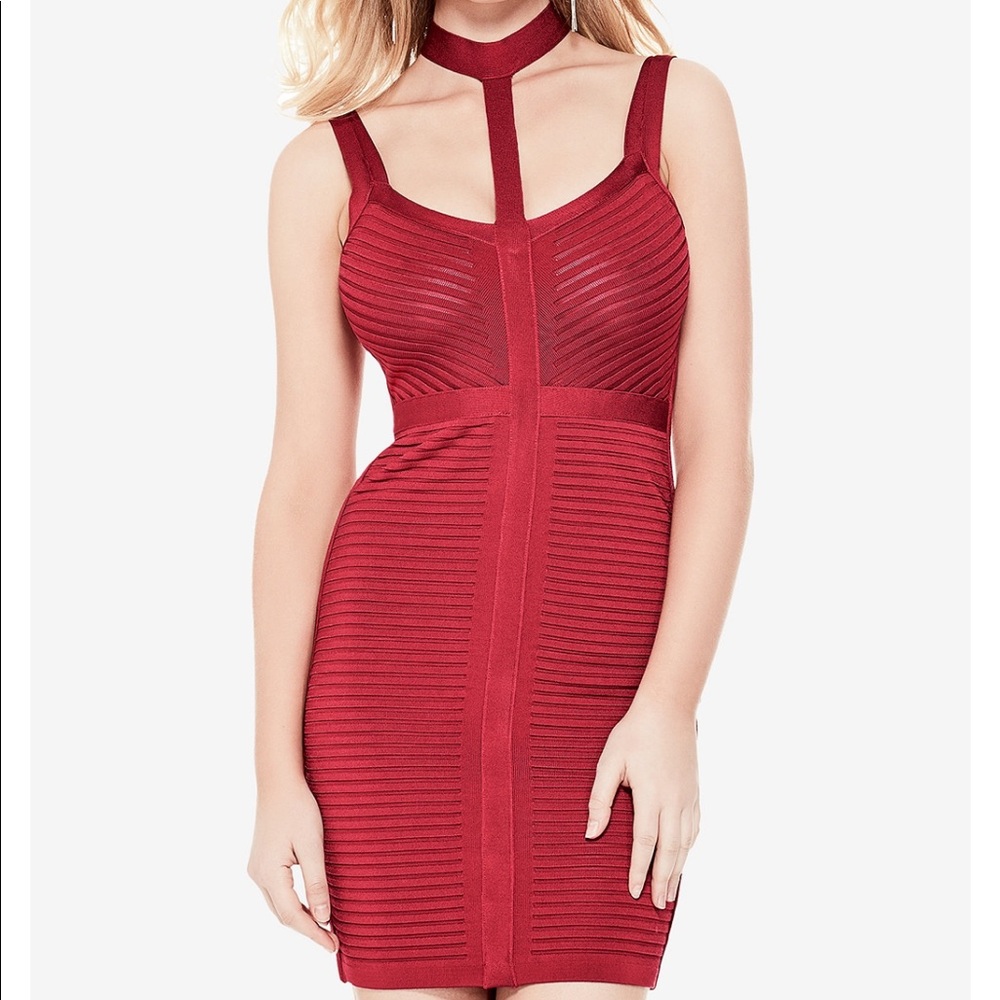 GUESS Red Tahsa Caged Bodycon Dress XL